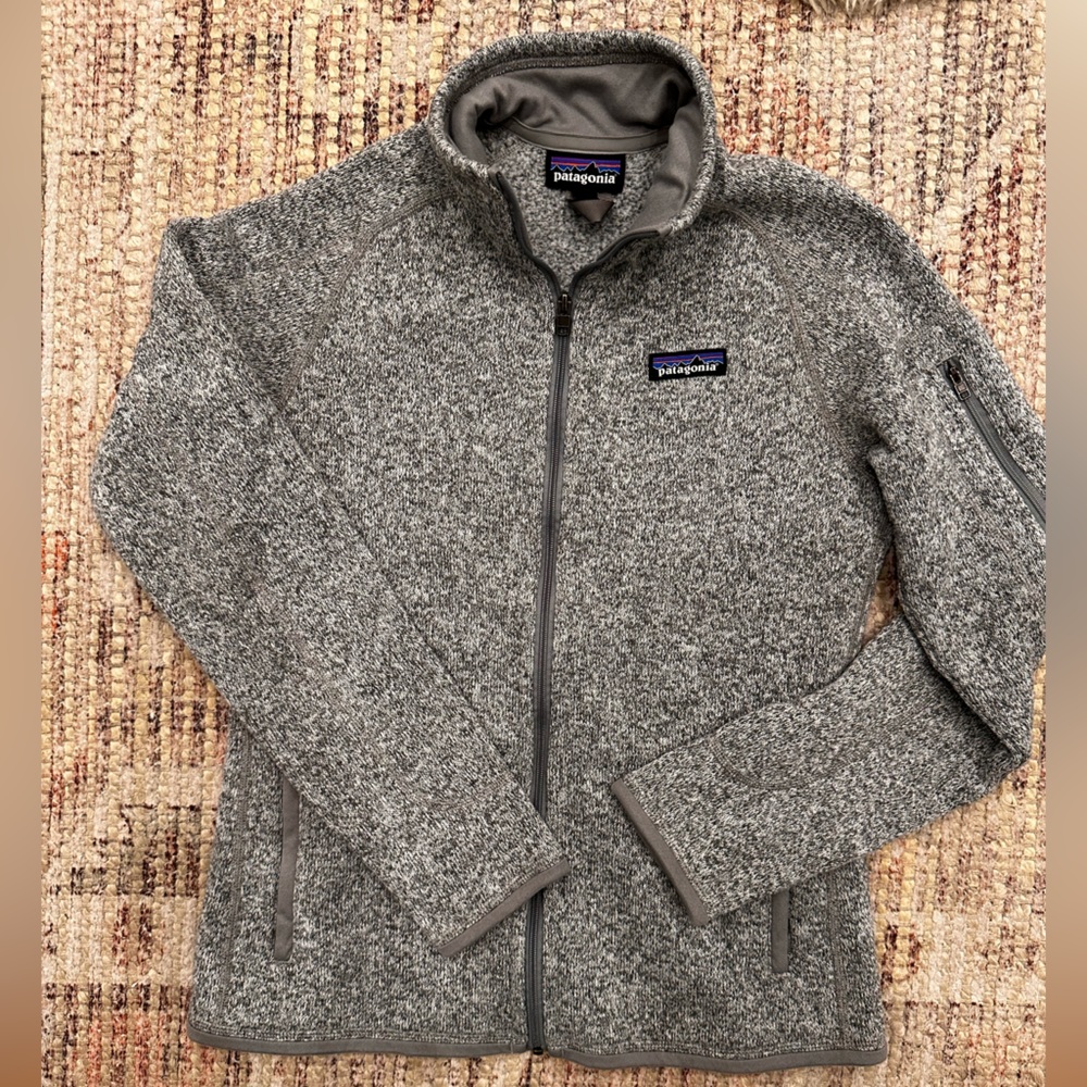 Patagonia Women’s Better Sweater Full Zip Fleece, Birch White (Gray), S